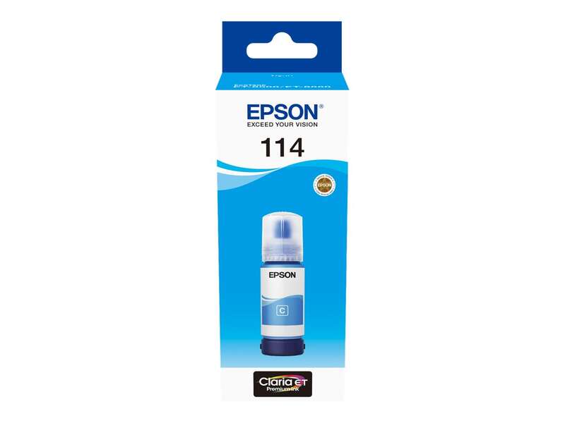 BOTELLA DE TINTA Epson 114 Cyan Botella de Tinta Pigmentada Original - C13T07B240
