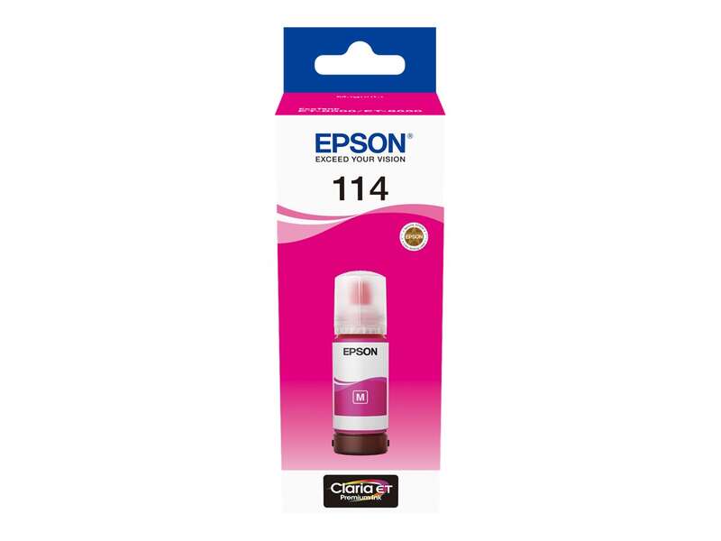 BOTELLA DE TINTA Epson 114 Magenta Botella de Tinta Pigmentada Original - C13T07B340