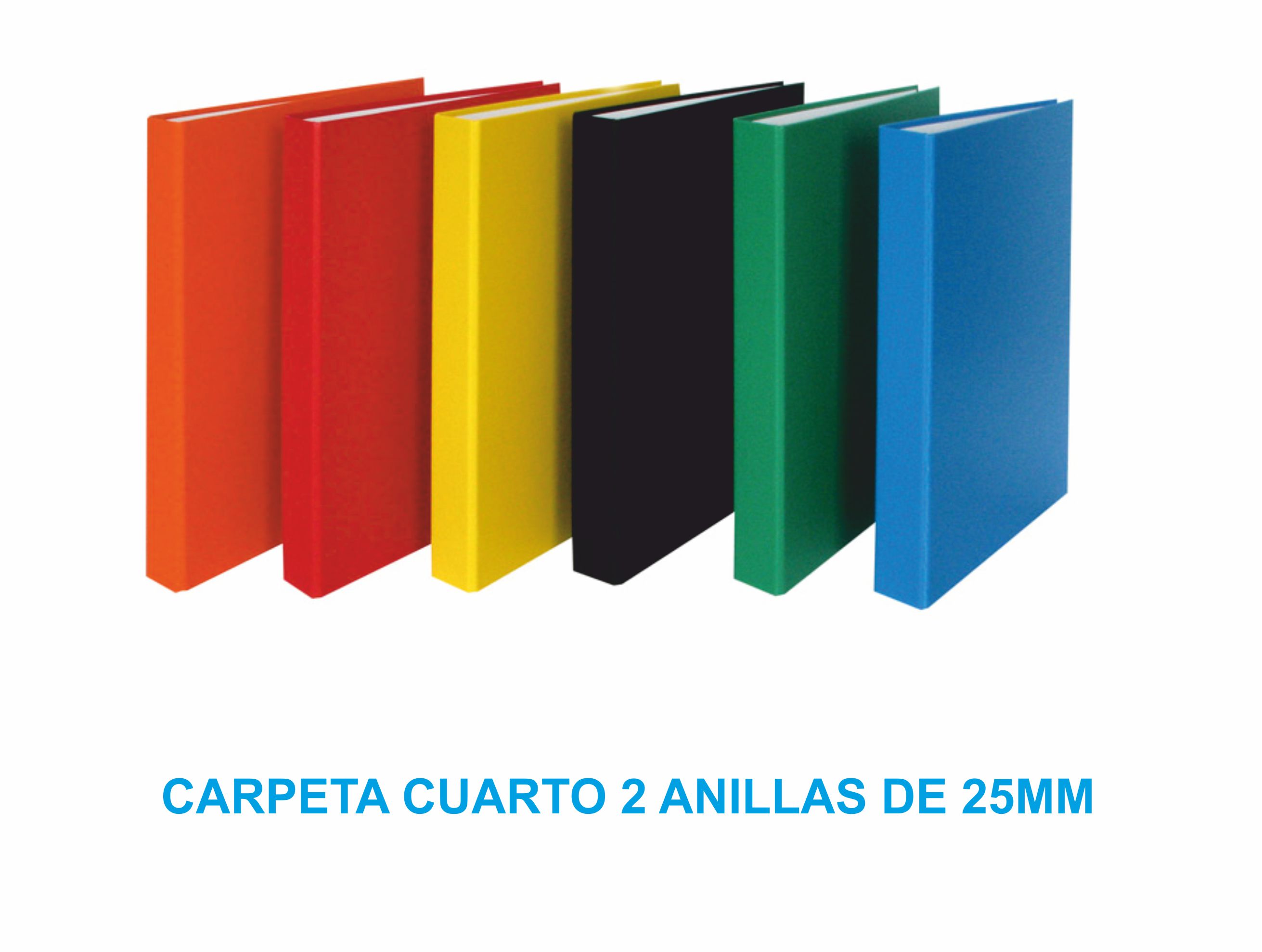 CARPETA CUARTO 2 ANILLAS DE 25MM NARANJA REF. 329738