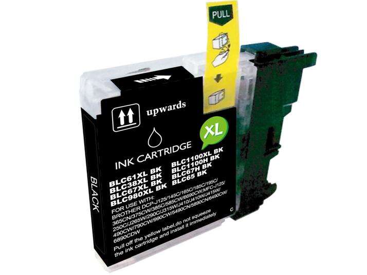 CARTUCHO COMPATIBLE BULK - Brother LC980XL/LC1100XL/LC985XL Negro Cartucho de Tinta Generico - Reemplaza LC980BK/LC1100BK/LC985BK