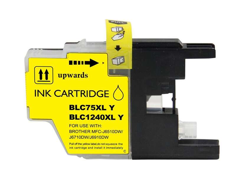 CARTUCHO COMPATIBLE Brother LC1240XL/LC1220XL/LC1280XL Amarillo Cartucho de Tinta Generico - Reemplaza LC1240Y/LC1220Y/LC1280XLY