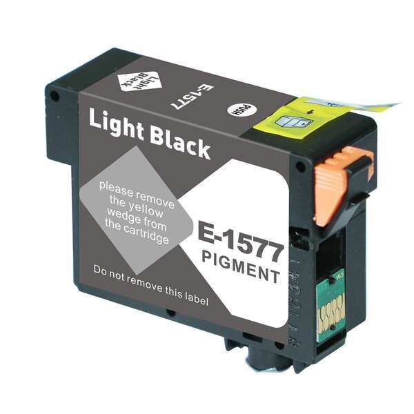 CARTUCHO COMPATIBLE Epson T1577 Negro Light Cartucho de Tinta Pigmentada Generico - Reemplaza C13T15774010
