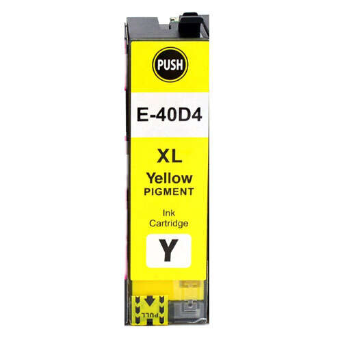 CARTUCHO COMPATIBLE Epson T40D4 Amarillo Cartucho de Tinta Pigmentada Generico - Reemplaza C13T40D440/C13T40C440