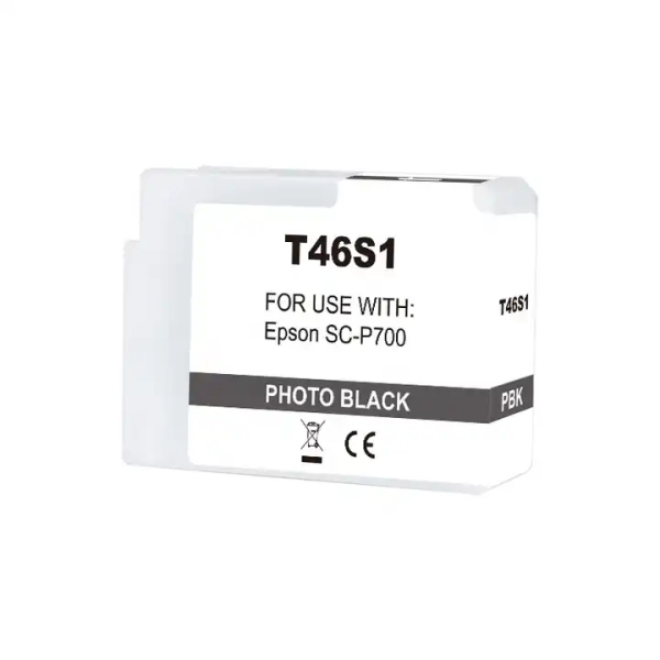 CARTUCHO COMPATIBLE Epson T46S1 Negro Photo Cartucho de Tinta Pigmentada Generico - Reemplaza C13T46S100