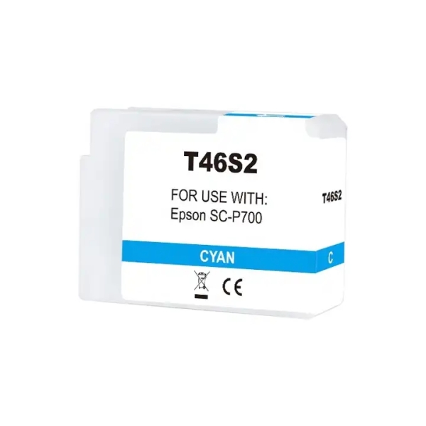CARTUCHO COMPATIBLE Epson T46S2 Cyan Cartucho de Tinta Pigmentada Generico - Reemplaza C13T46S200