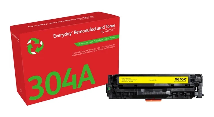 CARTUCHO COMPATIBLE Xerox Everyday HP CC532A Amarillo Cartucho de Toner Remanufacturado - Reemplaza 304A