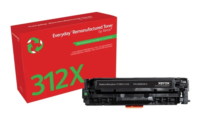CARTUCHO COMPATIBLE Xerox Everyday HP CF380X Negro Cartucho de Toner Remanufacturado - Reemplaza 312X
