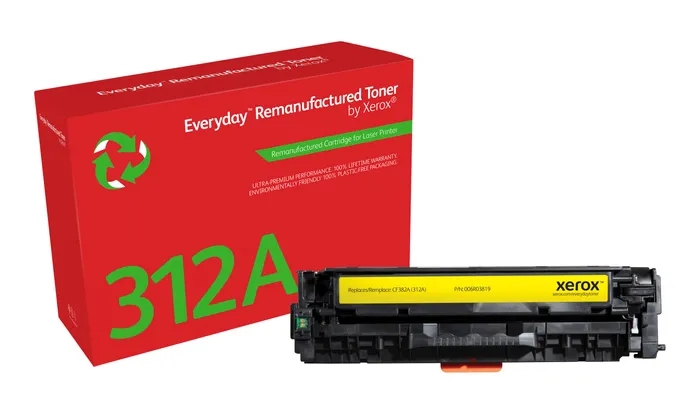 CARTUCHO COMPATIBLE Xerox Everyday HP CF382A Amarillo Cartucho de Toner Remanufacturado - Reemplaza 312A