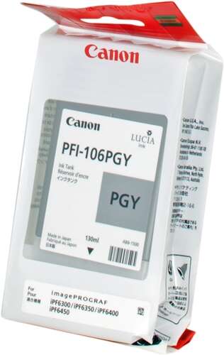 CARTUCHO ORIGINAL  Canon PFI106 Gris Photo Cartucho de Tinta Original - PFI106PGY/6631B001