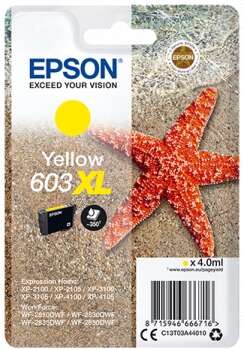 CARTUCHO ORIGINAL  Epson 603XL Amarillo Cartucho de Tinta Original - C13T03A44010