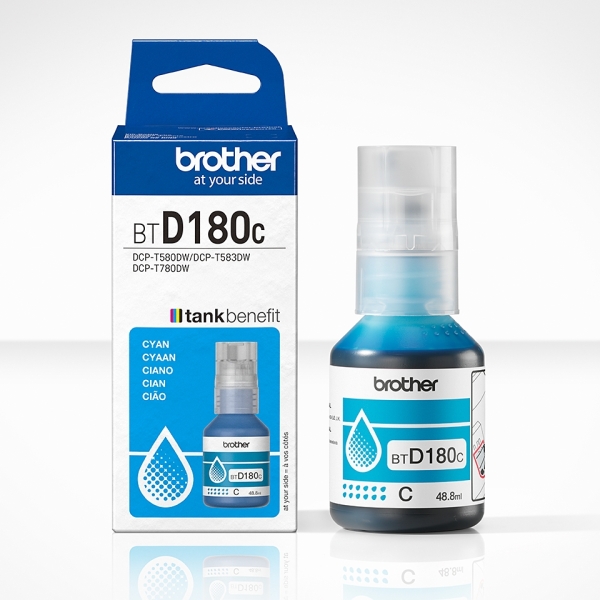 CARTUCHO ORIGINAL Brother BTD180C Cyan Botella de Tinta Original - BTD180C