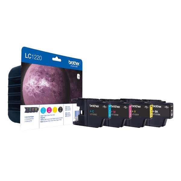 CARTUCHO ORIGINAL Brother LC1220 Pack de 4 Cartuchos de Tinta Originales - LC1220VALBP
