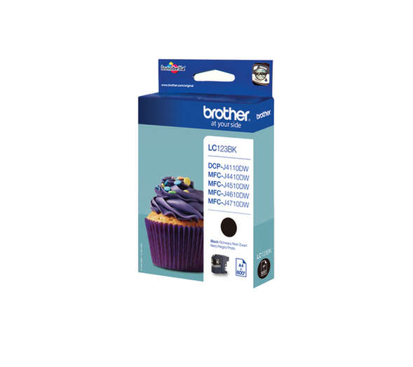CARTUCHO ORIGINAL Brother LC123 Negro Cartucho de Tinta Original - LC123BKBP