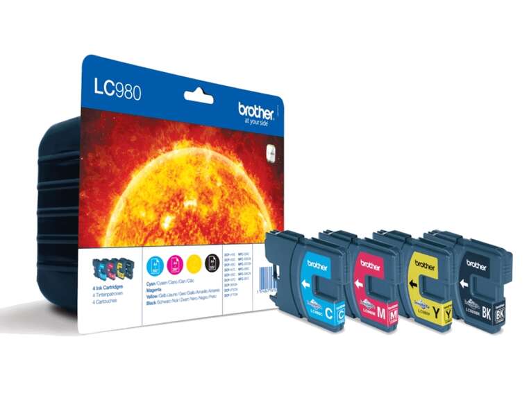 CARTUCHO ORIGINAL Brother LC980 Pack de 4 Cartuchos de Tinta Originales - LC980VALBP