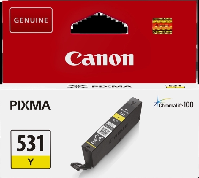 CARTUCHO ORIGINAL Canon CLI531 Amarillo Cartucho de Tinta Original - 6121C001/CLI531Y