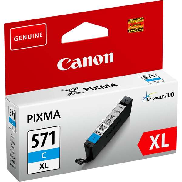 CARTUCHO ORIGINAL Canon CLI571XL Cyan Cartucho de Tinta Original - 0332C001