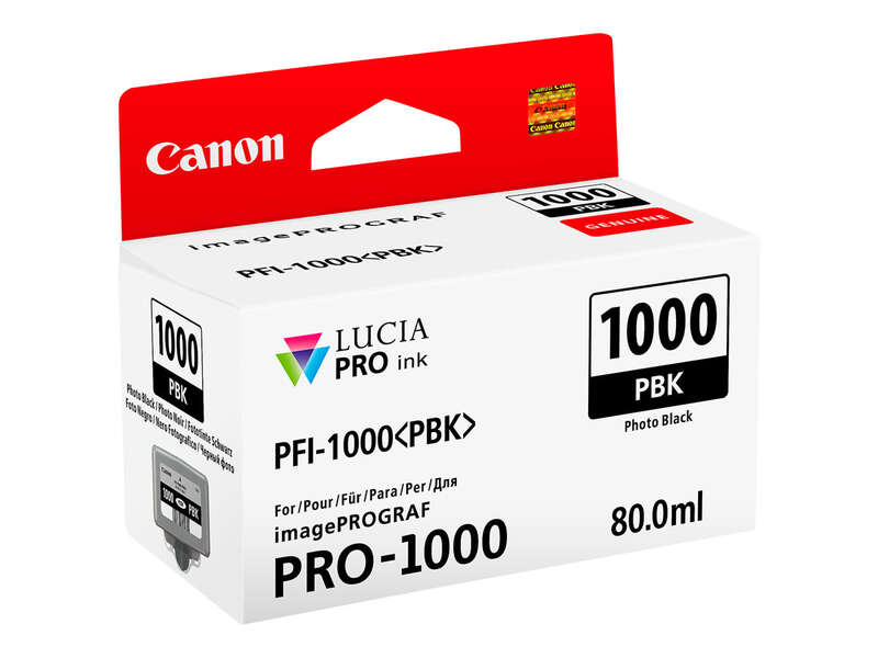 CARTUCHO ORIGINAL Canon PFI1000 Negro Photo Cartucho de Tinta Original - PFI1000PBK/0546C001