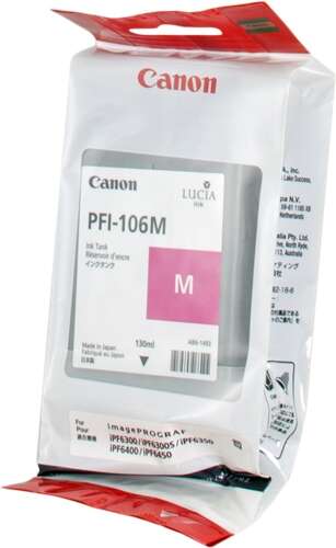 CARTUCHO ORIGINAL Canon PFI106 Magenta Cartucho de Tinta Original - PFI106M/6623B001