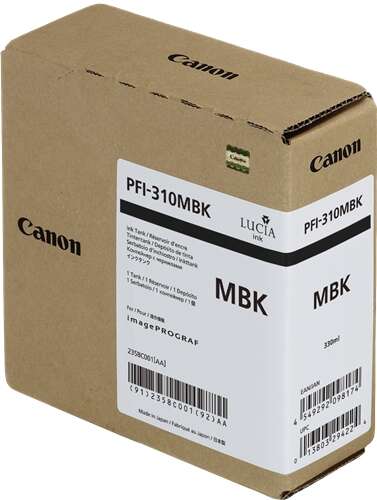 CARTUCHO ORIGINAL Canon PFI310 Negro Mate Cartucho de Tinta Original - 2358C001
