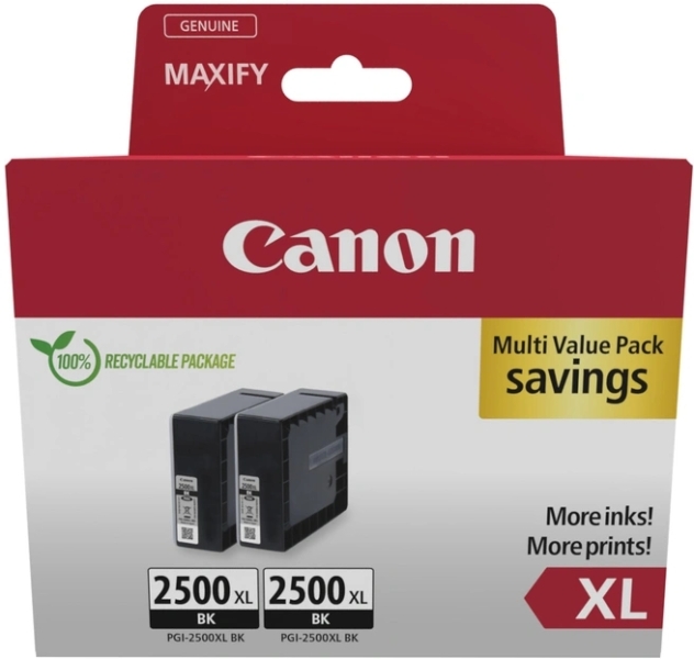 CARTUCHO ORIGINAL Canon PGI-2500XL Multipack de 2 Cartuchos de Tinta Originales Negro - 9254B011