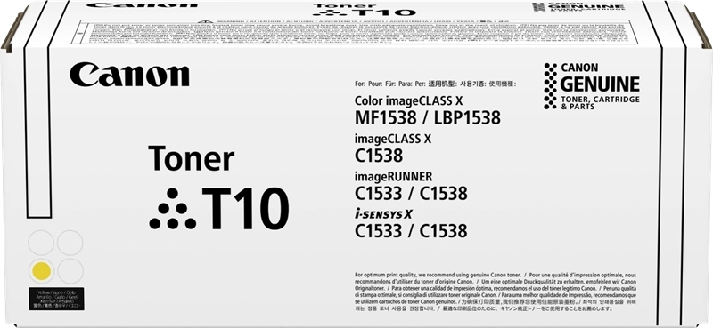 CARTUCHO ORIGINAL Canon T10 Amarillo Cartucho de Toner Original - 4563C001