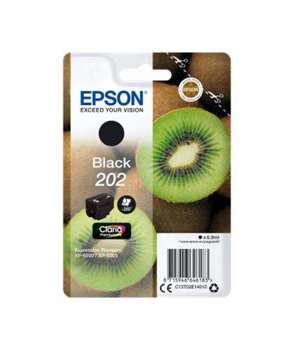 CARTUCHO ORIGINAL Epson 202 Negro Cartucho de Tinta Original - C13T02E14010