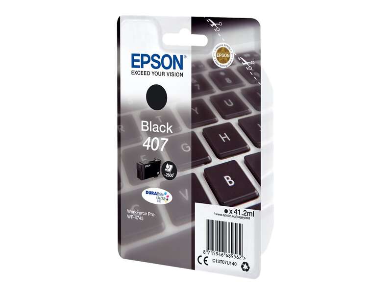 CARTUCHO ORIGINAL Epson 407 Negro Cartucho de Tinta Original - C13T07U140