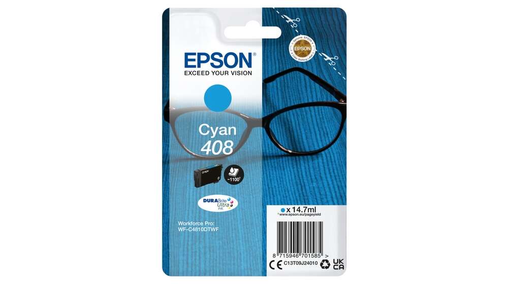 CARTUCHO ORIGINAL Epson 408 Cyan Cartucho de Tinta Original - C13T09J24010
