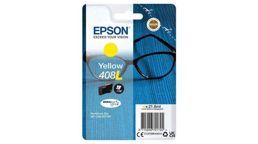 CARTUCHO ORIGINAL Epson 408L Amarillo Cartucho de Tinta Original - C13T09K44010