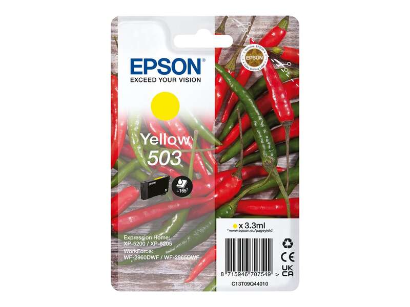 CARTUCHO ORIGINAL Epson 503 Amarillo Cartucho de Tinta Original - C13T09Q44010