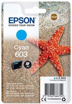 CARTUCHO ORIGINAL Epson 603 Cyan Cartucho de Tinta Original - C13T03U24010