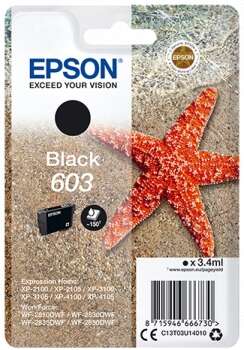 CARTUCHO ORIGINAL Epson 603 Negro Cartucho de Tinta Original - C13T03U14010