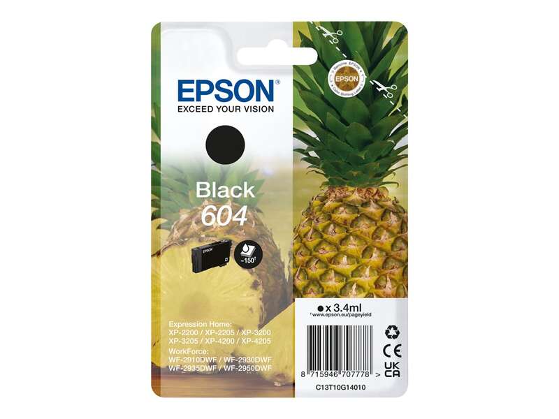 CARTUCHO ORIGINAL Epson 604 Negro Cartucho de Tinta Original - C13T10G14010