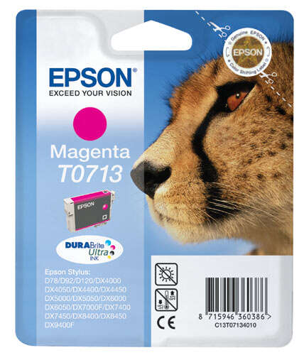 CARTUCHO ORIGINAL Epson T0713 Magenta Cartucho de Tinta Original - C13T07134012