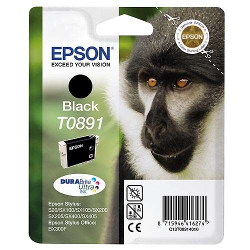 CARTUCHO ORIGINAL Epson T0891 Negro Cartucho de Tinta Original - C13T08914011