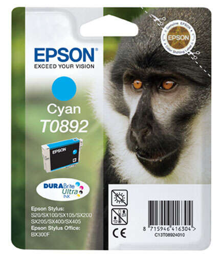 CARTUCHO ORIGINAL Epson T0892 Cyan Cartucho de Tinta Original - C13T08924011