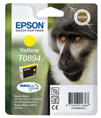 CARTUCHO ORIGINAL Epson T0894 Amarillo Cartucho de Tinta Original - C13T08944011