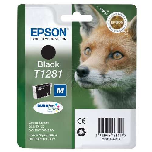 CARTUCHO ORIGINAL Epson T1281 Negro Cartucho de Tinta Original - C13T12814012