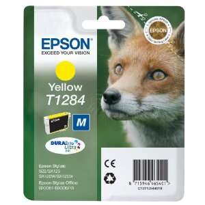 CARTUCHO ORIGINAL Epson T1284 Amarillo Cartucho de Tinta Original - C13T12844012