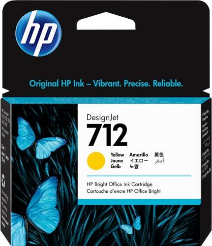 CARTUCHO ORIGINAL HP 712 Amarillo Cartucho de Tinta Original - 3ED69A
