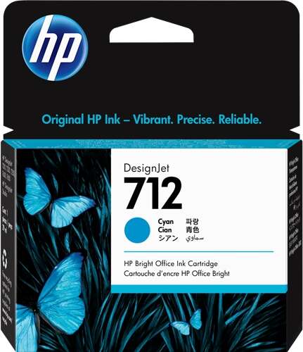 CARTUCHO ORIGINAL HP 712 Cyan Cartucho de Tinta Original - 3ED67A
