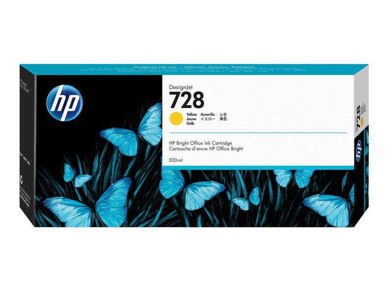 CARTUCHO ORIGINAL HP 728 Amarillo Cartucho de Tinta Original - F9K15A