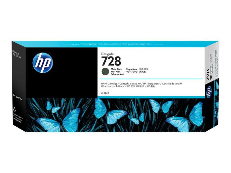 CARTUCHO ORIGINAL HP 728 Negro Mate Cartucho de Tinta Original - F9J68A