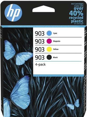 CARTUCHO ORIIGINAL HP 903 Pack de 4 Cartuchos de Tinta Originales - 6ZC73AE