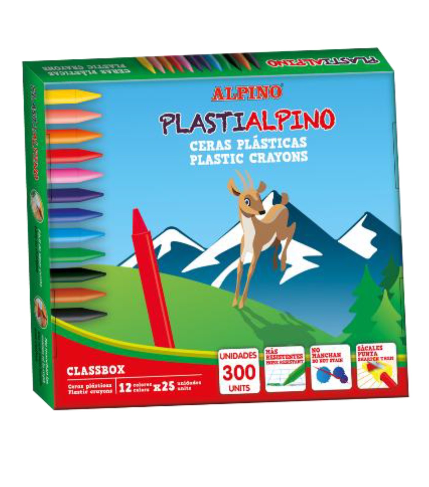 CERAS ALPINO PLASTIALPINO ***PACK ESCOLAR 300 CERAS***