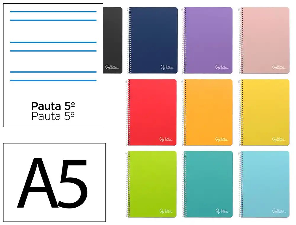 CUADERNO CUARTO ***TAPA DURA*** MONTESSORI 5MM *** 80 HOJAS REF: 172276 BC75
