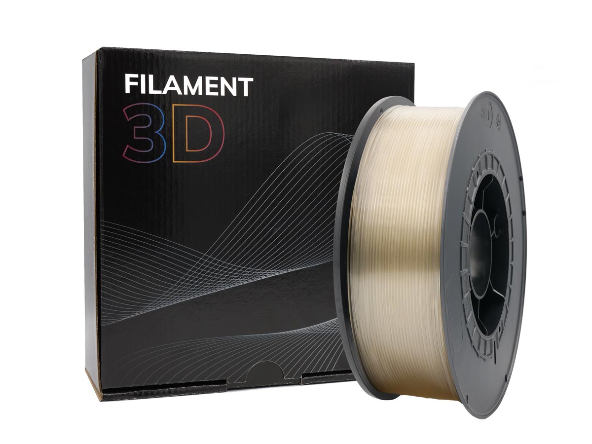 FILAMENTO 3D ***TRANSPARENTE*** PLA GOLD 1.75MM DE 1 KG REF: 162241