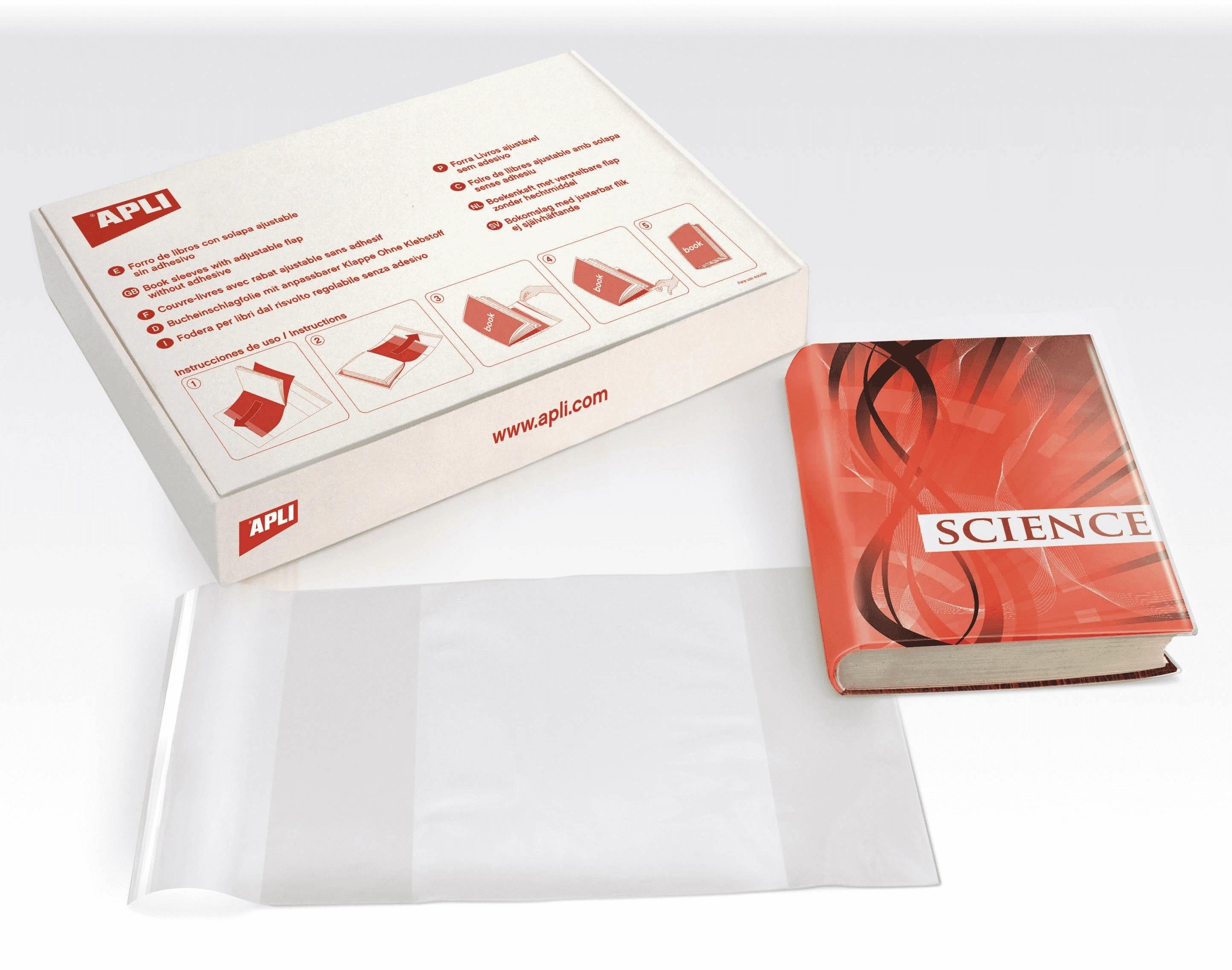 FORRO LIBROS FACIL AJUSTABLE DE 285MM  ANCHO X 530MM LARGO APLI CAJA 100 UNIDADES REF: 12279
