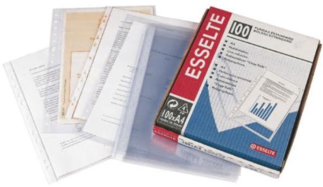 FUNDA PLASTICO 16T ***TAMAÑO FOLIO*** ESSELTE CAJA 100U. REF. 46134