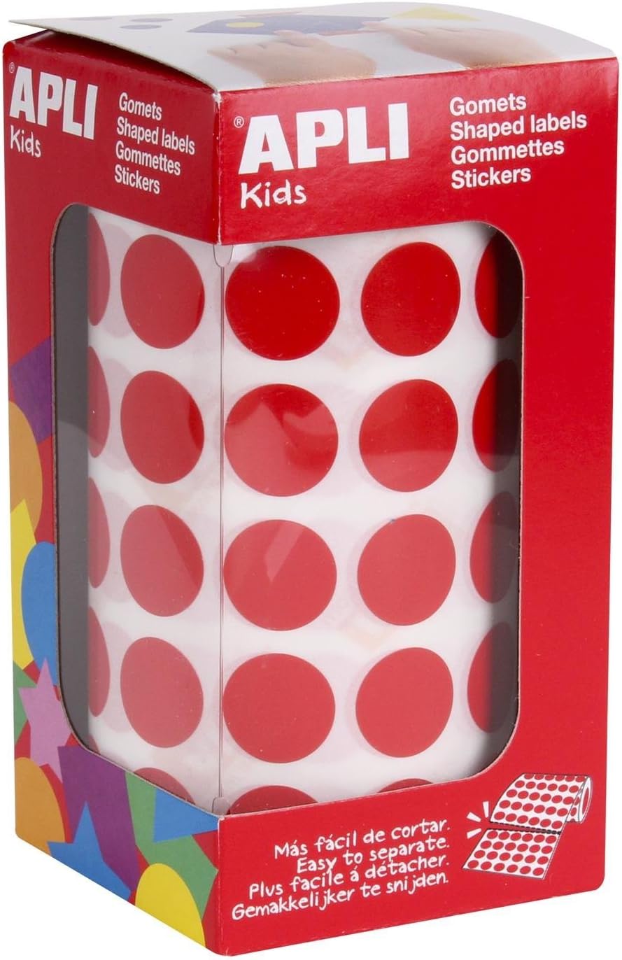 GOMETS CIRCULO ROLLO 15MM ROJO REF: 04857